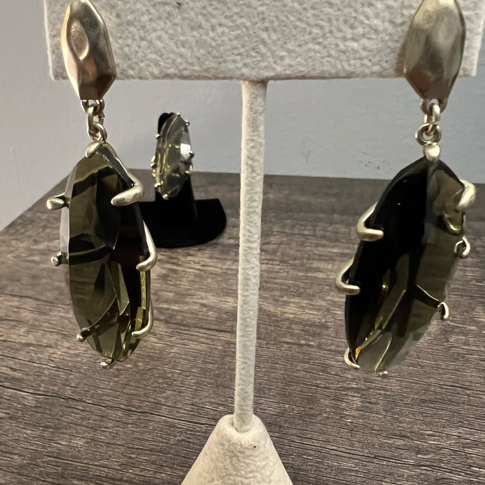 RLM SoHo earring and ring set. Faceted olive color - Picture 2 of 10